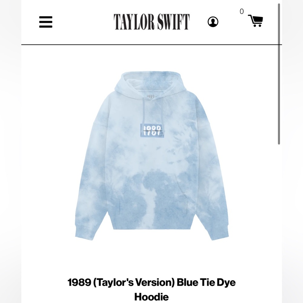 NWT SOLD OUT Taylor Swift 1989 Blue Tie Dye Hoodie